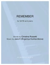 Remember SATB choral sheet music cover